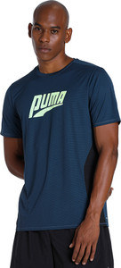 PUMA Solid Men Crew Neck Blue T-Shirt