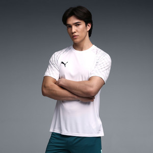 PUMA Solid Men Crew Neck White T-Shirt