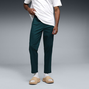 PUMA Solid Men Green Track Pants