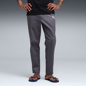 PUMA Solid Men Grey Track Pants