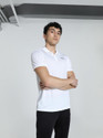 PUMA Solid Men Polo Neck White T-Shirt