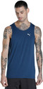 PUMA Solid Men Round Neck Blue T-Shirt