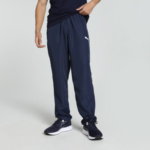 PUMA Solid Printed Men Blue Track Pants