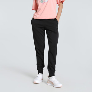 PUMA Solid Women Black Track Pants