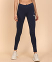 PUMA Solid Women Blue Tights