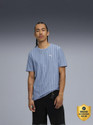 PUMA Striped Men Crew Neck Blue T-Shirt