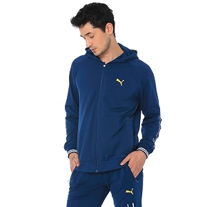 Puma Synthetic Mens Solid Standard Length Jacket