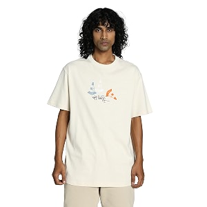 Puma Unisexs Graphic Print Relaxed Fit T-Shirt