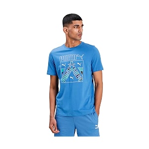 PUMA Unisex-Adult Printed Regular Fit T-Shirt