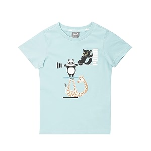 Puma Unisex-Kid Printed Regular Fit T Shirt
