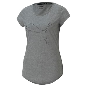 PUMA Womens Performance Cat Tee Medium Gray
