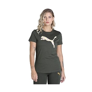 Puma Womens Letter Print Regular Fit T-Shirt