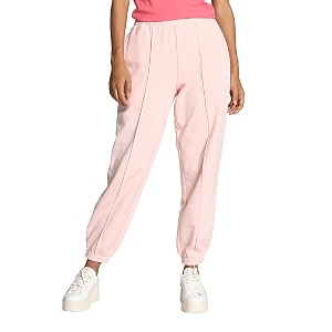 Puma Womens Relaxed Fit Mid Rise Track