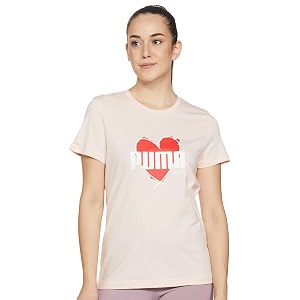 PUMA Womens Solid Regular Fit T-Shirt