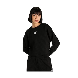 Puma Women Cotton Crew Neck Sweatshirt