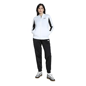 puma women knitted polyester baseball long sleeves sports suit