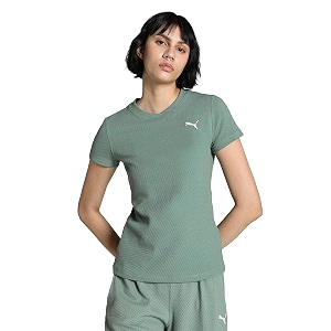 PUMA Women Cotton Regular Fit T-Shirt