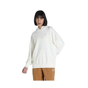PUMA Women Cotton Hooded Neck Sweatshirt