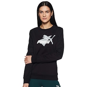 PUMA Womens Cotton Crew Neck Sweatshirt