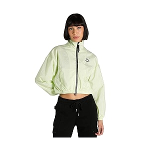 puma women nylon amp net standard length jacket