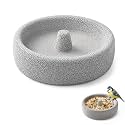 Pumice Stone Bird Bowl, Beak Grinding Feeder for Parrots & Small Birds, 1PC