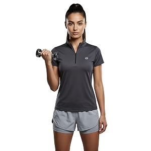 PUMPD Dry Fit Womens Half Zip Activewear