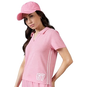 Pumpd Womens V-Neck Varsity T-Shirt - Regular