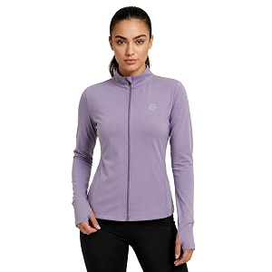 pump39d women39s jacket  slim fit  thumb hole open sleeve  with zipper  perfect for workout