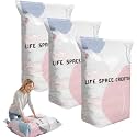 No Pump Vacuum Storage Bags Portable 3D Compression Bags, White L, 3