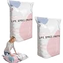No Pump Vacuum Storage Bags Portable 3D Compression Bags, White L, 2