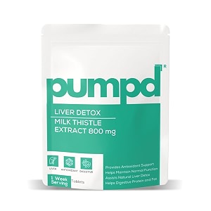 pumpd liver detox supplement 800mg milk thistle extract301 1 week pack
