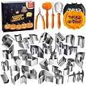 Pumpkin Carving Kit Tools, Halloween Cookie Cutters Set Stainless Steel, Safe Pumpkin Carving Stencils DIY Halloween Decoration Jack O Lanterns (27)