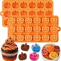 Pumpkin Chocolate Molds, 2 Pack Halloween Candy Molds 36 Cavity