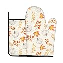 Pumpkin Oven Mitts and Pot Holders Sets 2 Pack