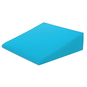 pumpum pu foam bed wedge pillow  reduce back pain snoring acid reflux amp respiratory problems  ideal for sleeping reading rest or elevation  breathable and washable coversky blue