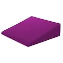 PumPum PU Foam Bed Wedge Pillow – Reduce Back Pain, Snoring, Acid Reflux &amp; Respiratory Problems – Ideal for Sleeping, Reading, Rest or Elevation – Breathable and Washable Cover,Purple