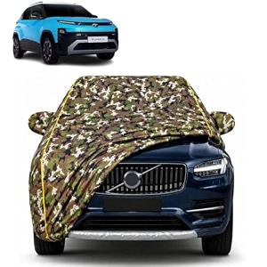 punch 100 waterproof car cover  dustproof sun protection cover  soft cotton lining  triple stitched  mirror pocket  antenna pocket  all weather body cover army