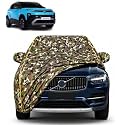 Punch 100% Waterproof Car Cover | Dustproof Sun Protection Cover | Soft Cotton Lining | Triple Stitched | Mirror Pocket | Antenna Pocket | All Weather Body Cover (Army)