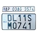 Bike Number Plates (Embossed Ind Number Plate for Bike) Front &amp; Back. No HSRP Serial Code