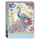 Punch Studio Flip-Top Notepad w/ 75 Sheets, 3" x 4", Blushing Peacock