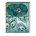 Punch Studio Flip-Top Notepad with 75 Sheets, 5" x 3.75", Emerald Peacock