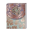Punch Studio Flip-Top Notepad with 75 Sheets, 5" x 3.75", Copper Leaves