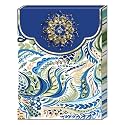 Punch Studio Flip-Top Notepad with 75 Sheets, 5" x 3.75", Azure Peacock
