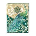 Punch Studio Flip-Top Notepad with 75 Sheets, 5" x 3.75", Emerald Peacock