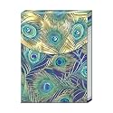 Punch Studio Flip-Top Pocket Notepad w/ 75 Sheets, 3" x 4", Peacock Feather