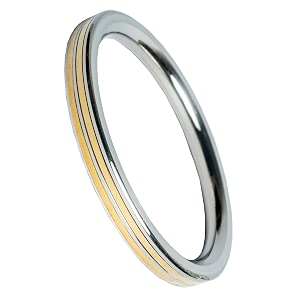 stainless steel and brass designer 2 lines kada for men 6 mm thickness