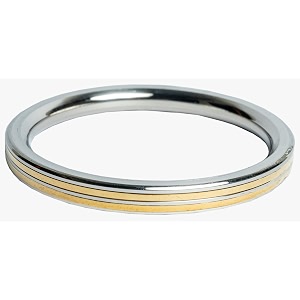 stainless steel and brass designer 2 lines kada for men 6 mm thickness