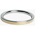 Stainless Steel and Brass Designer 2 Lines Kada for Men 6 mm thickness