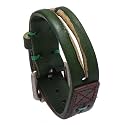 Punk Rock Retro Adjustable Belt Buckle Wristband Split Design Pu Leather Cuff Bracelet