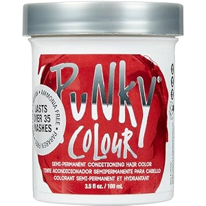 punky vermillion red semi permanent conditioning hair color vegan ppd and paraben free lasts up to 25 washes 35oz